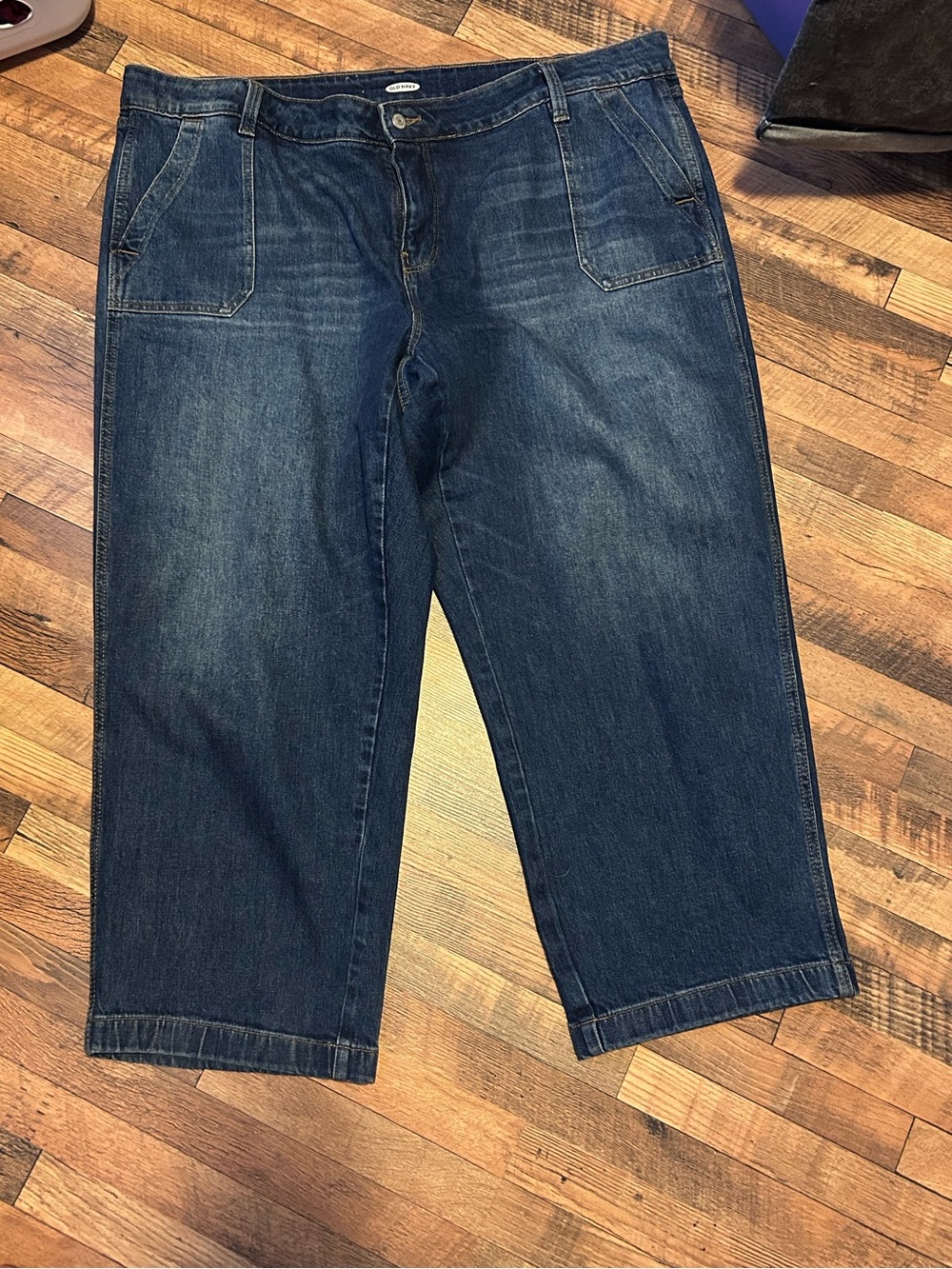 Old Navy Dark Blue Cropped Women's Flare Jeans
